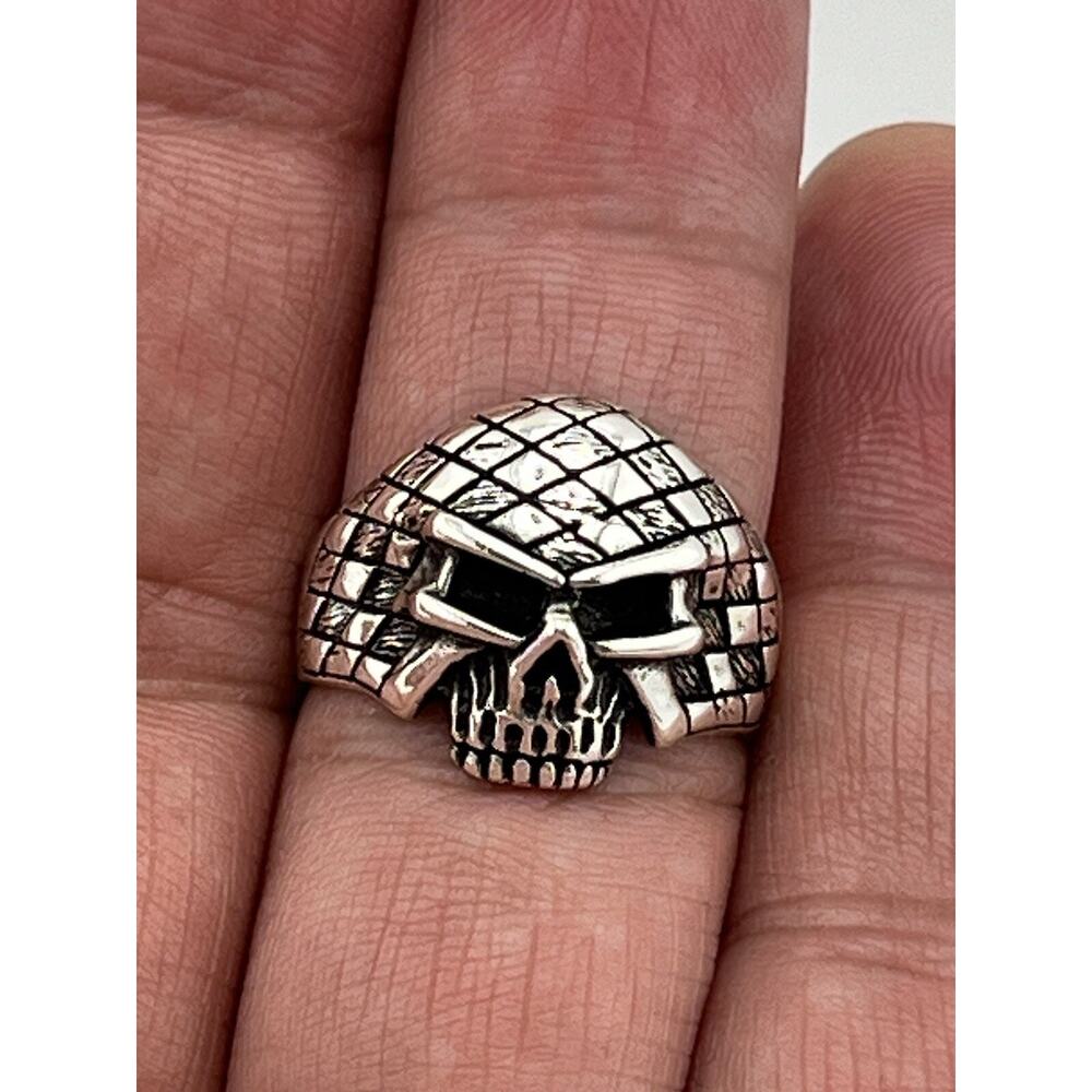 Skull Men’s Sterling Silver 925 Ring Size 9 - Picture 2 of 12